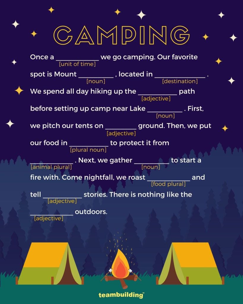 Campfire Mad libs2