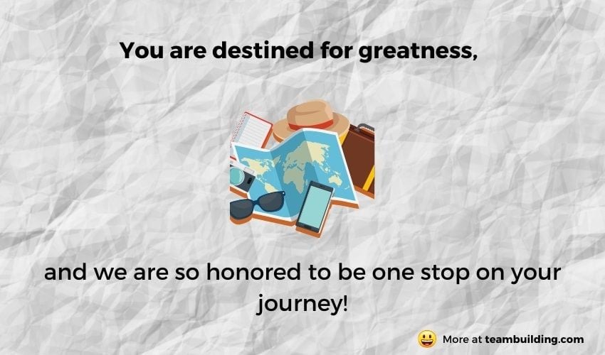 Employee appreciation quote for leaving the company