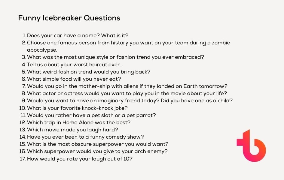 list of funny icebreaker questions