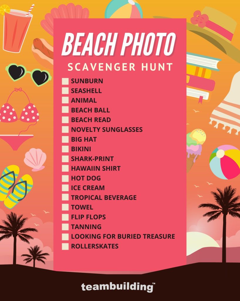 Beach Scavenger Hunt Template