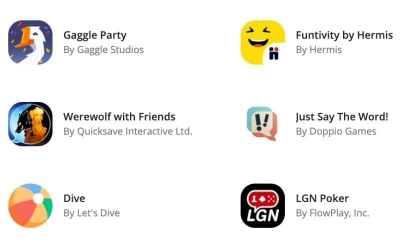 Zoom games in the App Marketplace